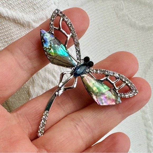 Natural Corlorful Abalone Dragonfly Brooch Dragonfly Brooch Dragonfly Pin - Picture 11 of 11